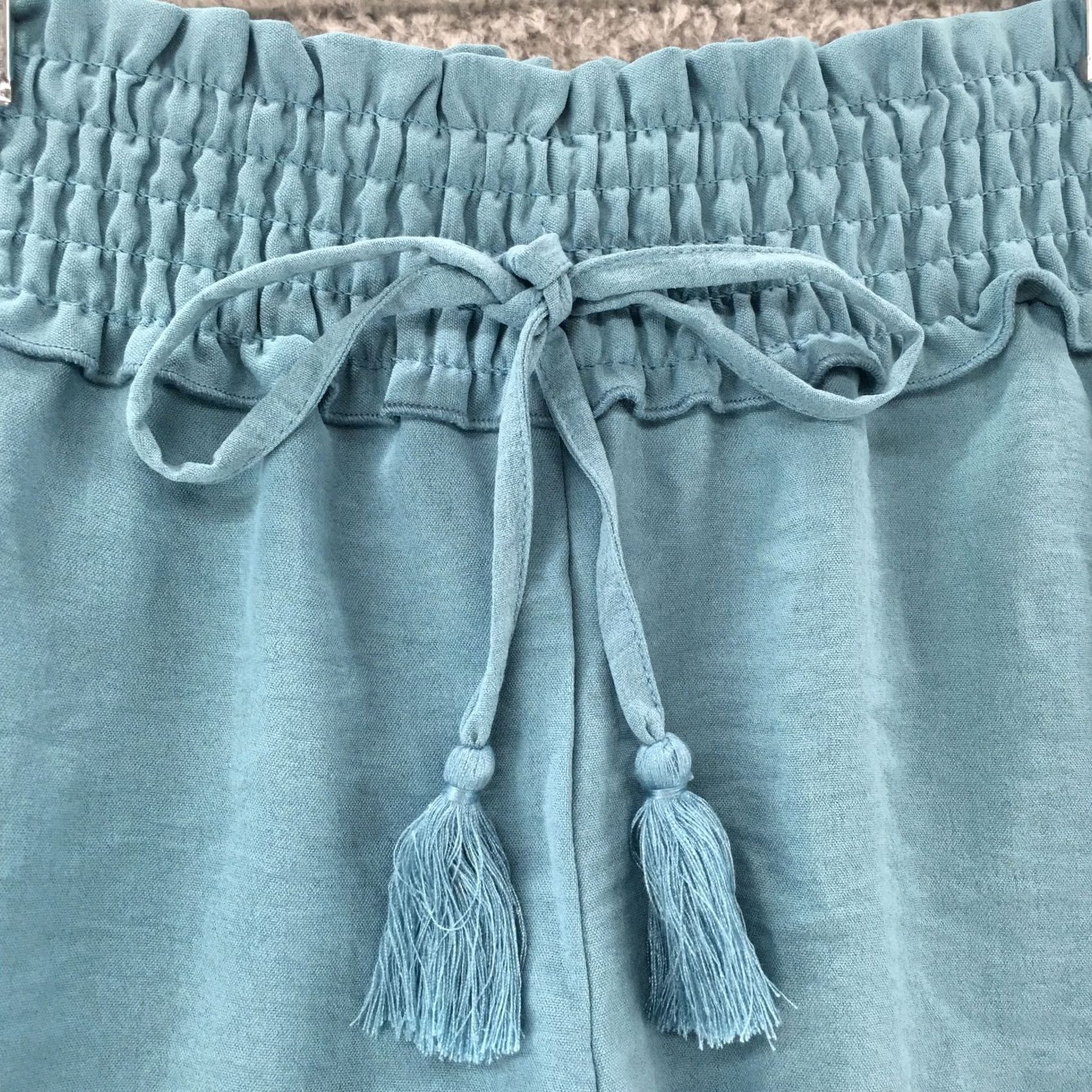 Vintage Retrology Culotte Elastic Waistband Shorts Womens 13 Inc Blue Mid Rise New With Tag Size 26" / US 2 / IT 38 - 2 Thumbnail