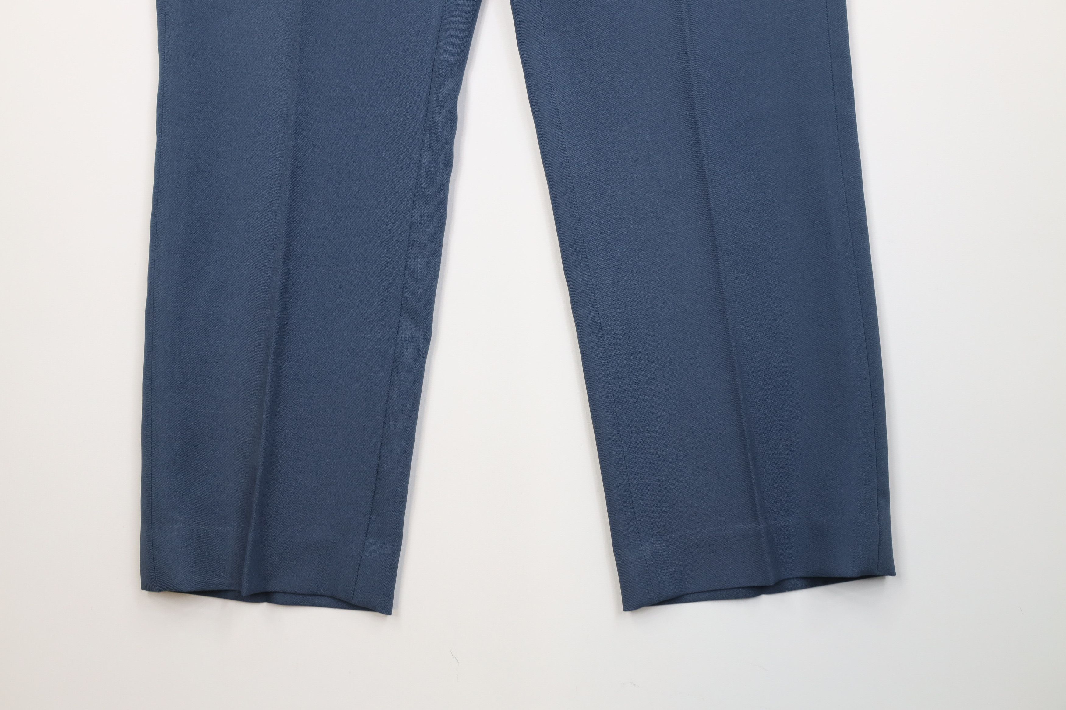 Vintage Vintage 70s Streetwear Flared Wide Leg Chino Pants Blue USA Size US 36 / EU 52 - 4 Thumbnail