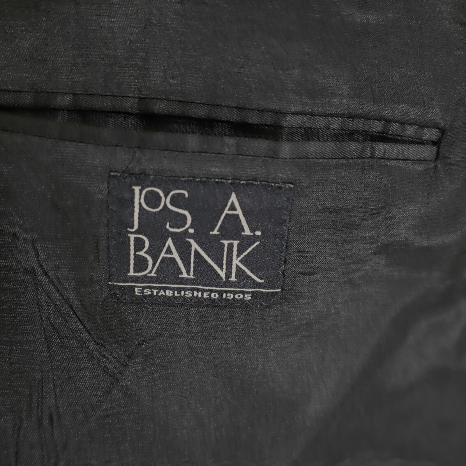 Jos. A. Bank Jos A Bank Worsted Wool Black 2 Button Blazer 44L Tagged 46R Size 44L - 8 Thumbnail