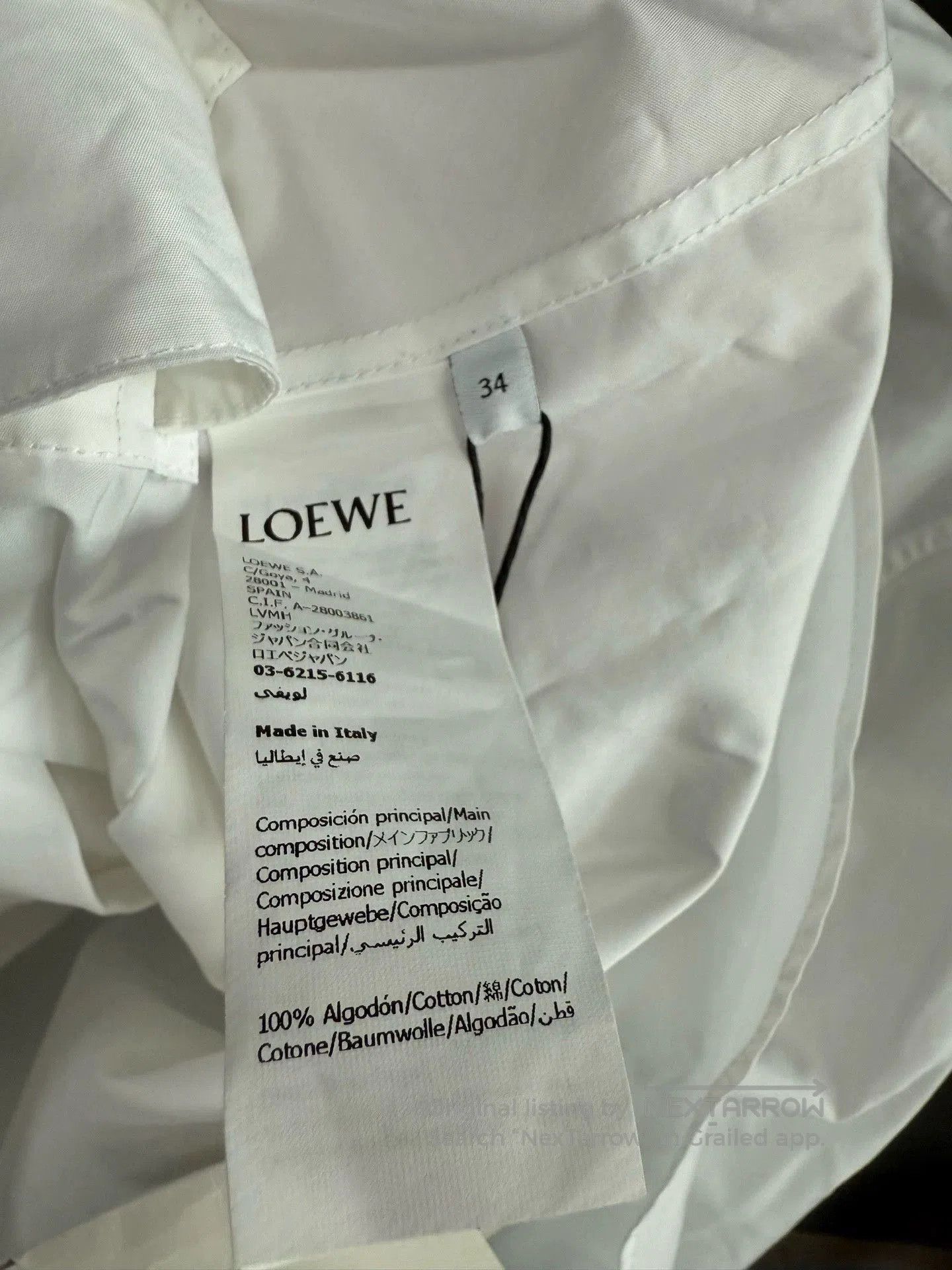Loewe asymmetric long sleeve shirt by loewe. Size US M / EU 48-50 / 2 - 3 Thumbnail