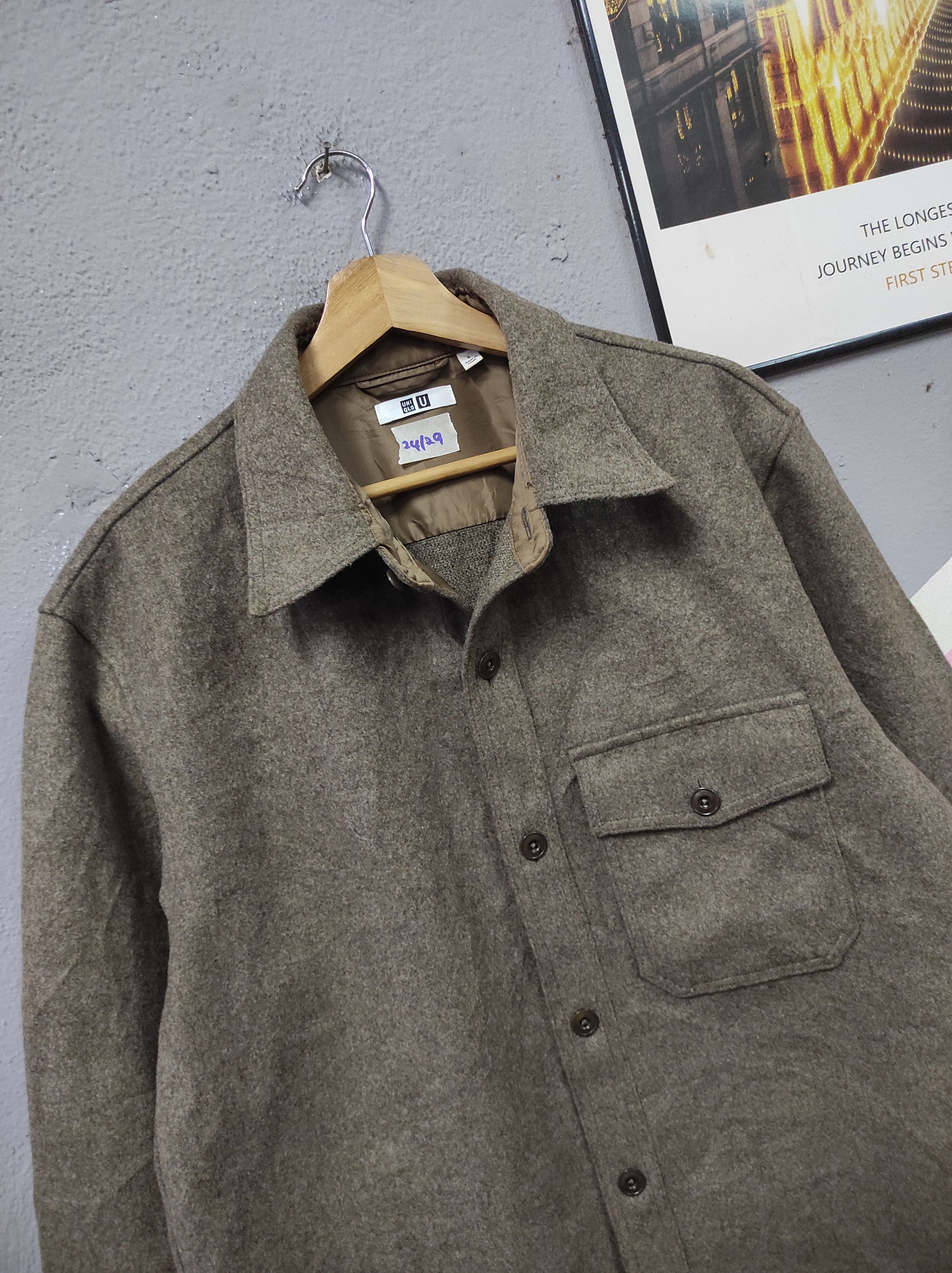 Lemaire × Uniqlo UNIQLO X LEMAIRE WOOL FLANNEL JACKET SWEATER Size US L / EU 52-54 / 3 - 4 Thumbnail