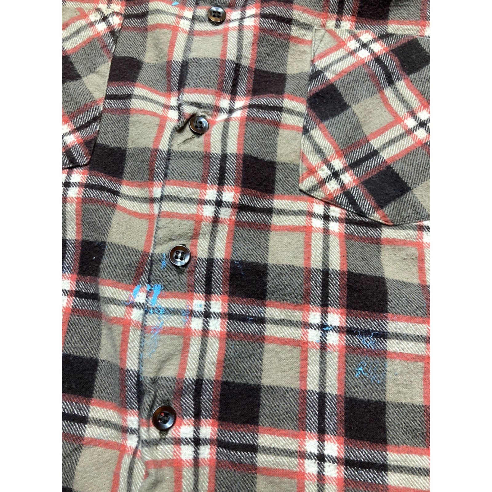 Dickies VINTAGE Dickies Shirt Plaid Check Cotton Flannel Button-Up Long Sleeve Men Large Size US L / EU 52-54 / 3 - 3 Thumbnail