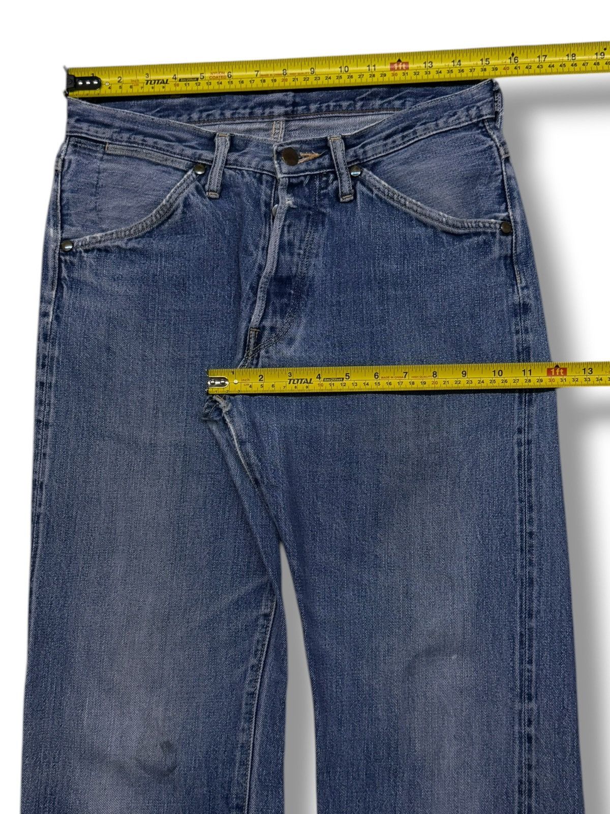 Japanese Brand Vintage 90s Maverick Blue Bell Selvedge Denim Jeans | W30 Size US 30 / EU 46 - 17 Thumbnail