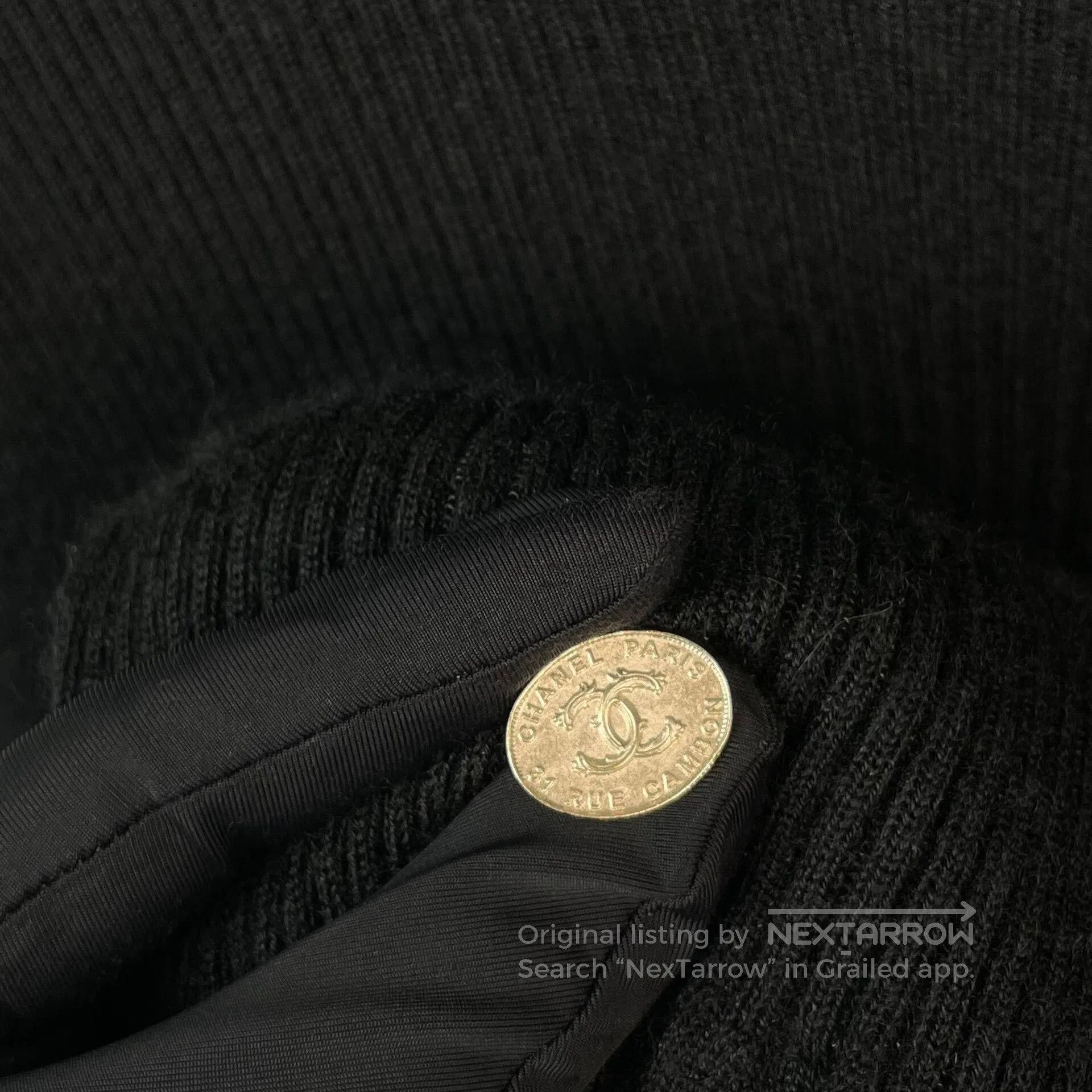 Chanel Chanel 21A Couture Black Ruffled Knit Dress. Size XS / US 0-2 / IT 36-38 - 5 Thumbnail