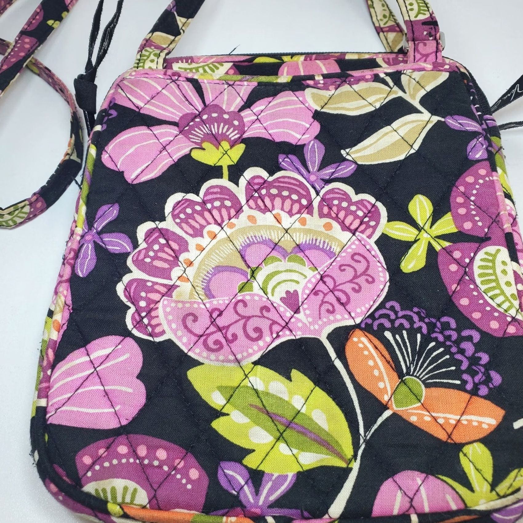 Vera Bradley VINTAGE Vera Bradley Purse Womens Mini Retired Pirouette Pink Hipster Crossbody Shoulder Bag Size ONE SIZE - 6 Thumbnail