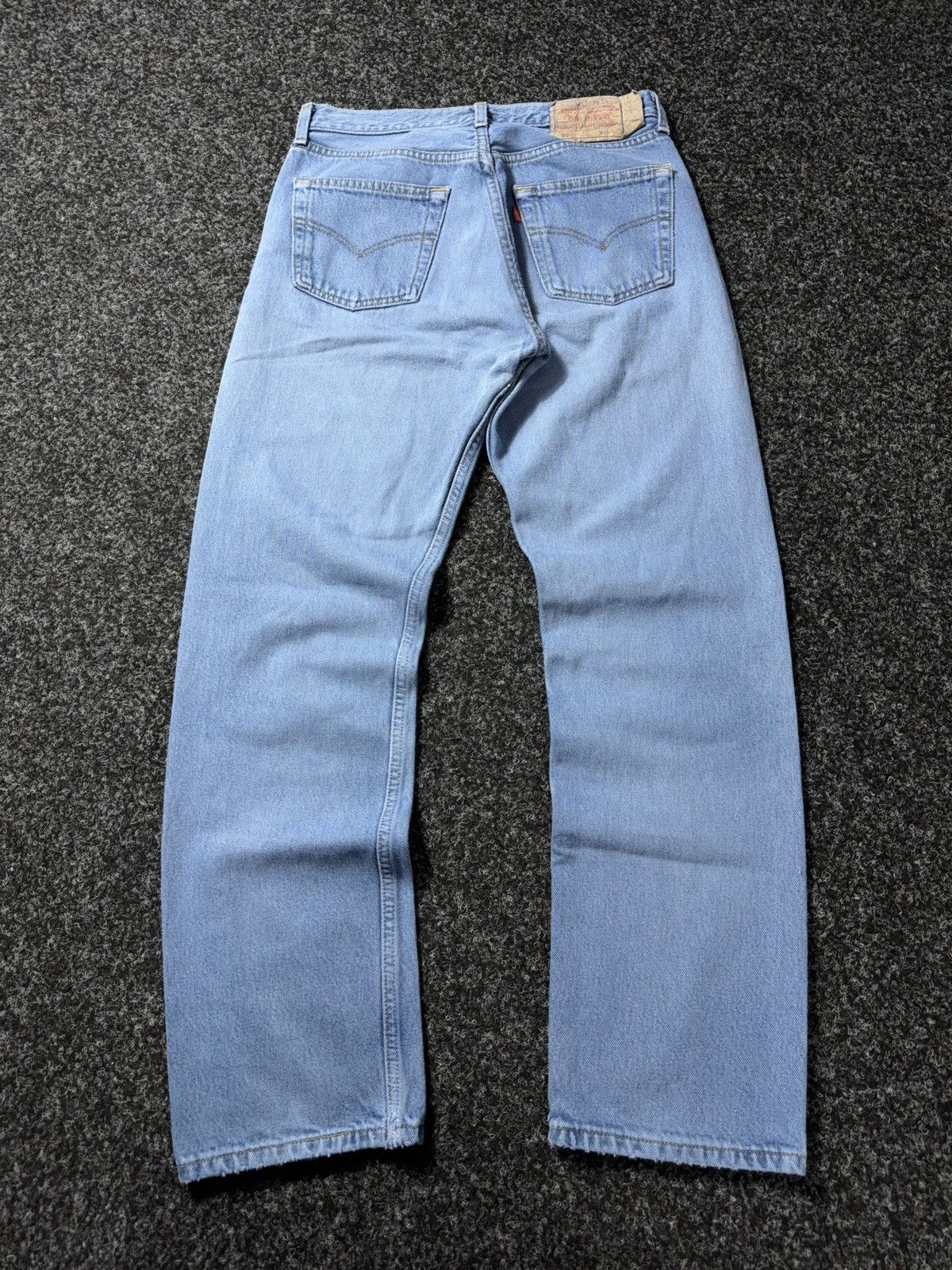 Levi's Vintage Clothing 90s Levi’s 501 USA Distressed Light Wash Straight Leg Jeans Size US 30 / EU 46 - 13 Thumbnail