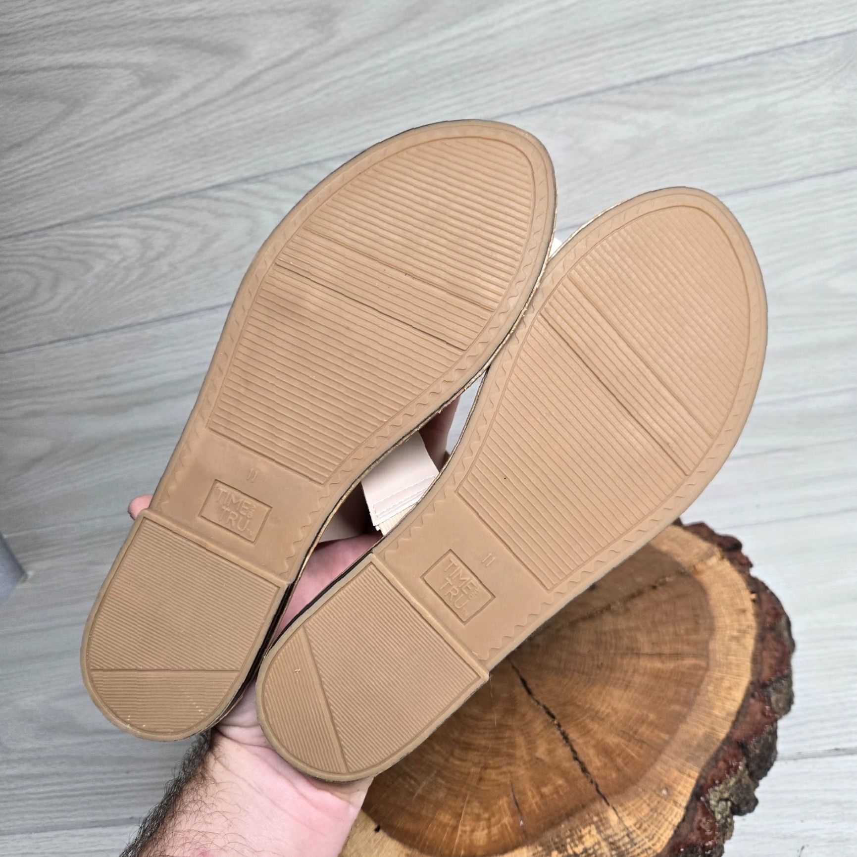 Vintage NEW Time and Tru White Slide Sandals Faux Leather Flats Size 11 Womens Size US 11 / IT 41 - 5 Thumbnail