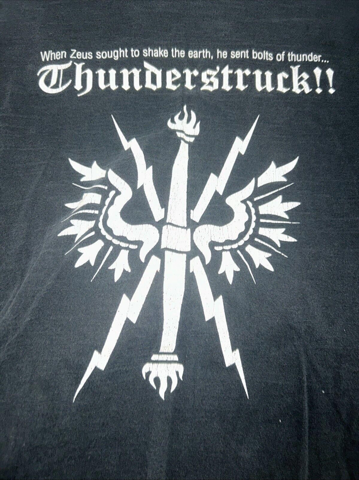 Fruit Of The Loom VTG 1990s Zeus Greek Mythology Thunderstruck T-Shirt Size US L / EU 52-54 / 3 - 3 Thumbnail