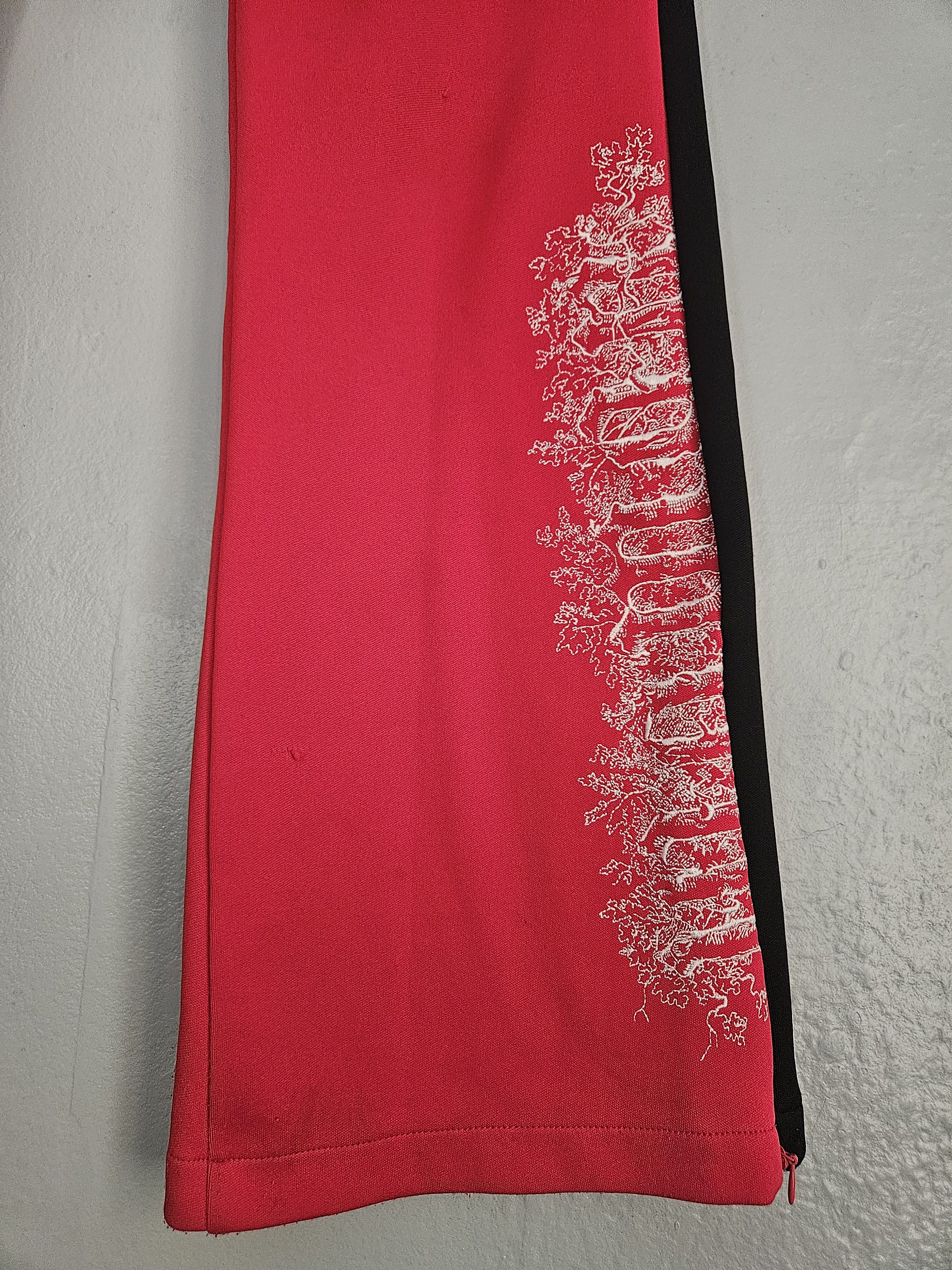 Off-White Flared Red Embroidered Virgil Abloh Sweatpants Size US 32 / EU 48 - 3 Thumbnail