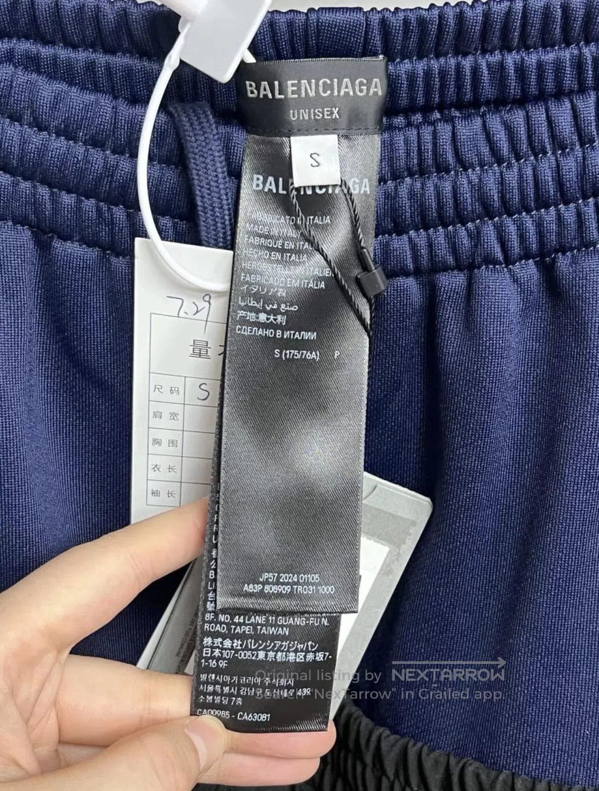 Balenciaga Balenciaga Black Blue double layer Paneled Sweatpants. Size US 30 / EU 46 - 6 Thumbnail