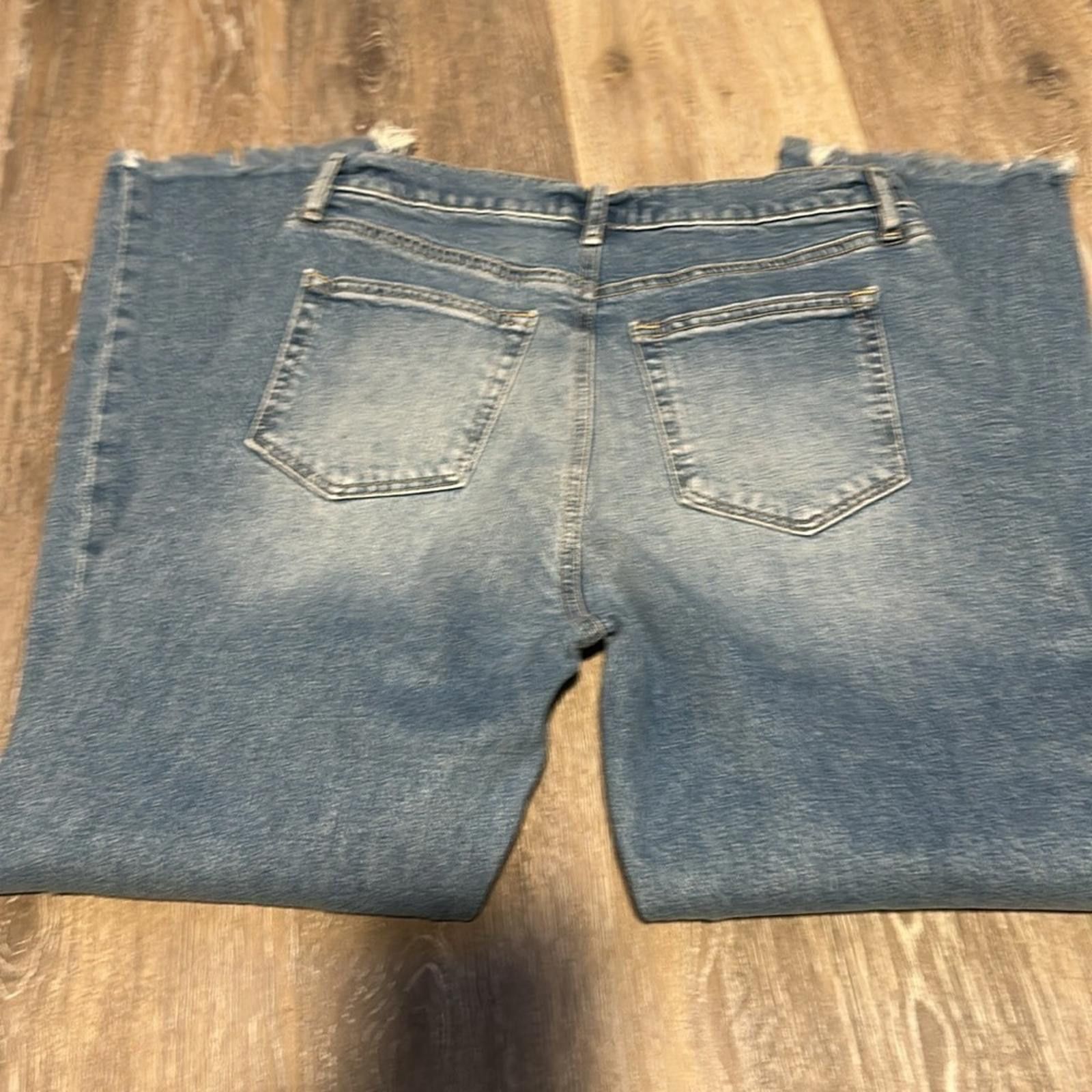 Other LOFT 26/2 jeans The Straight Crop Whisker Light Blue Denim Size 26" / US 2 / IT 38 - 5 Thumbnail