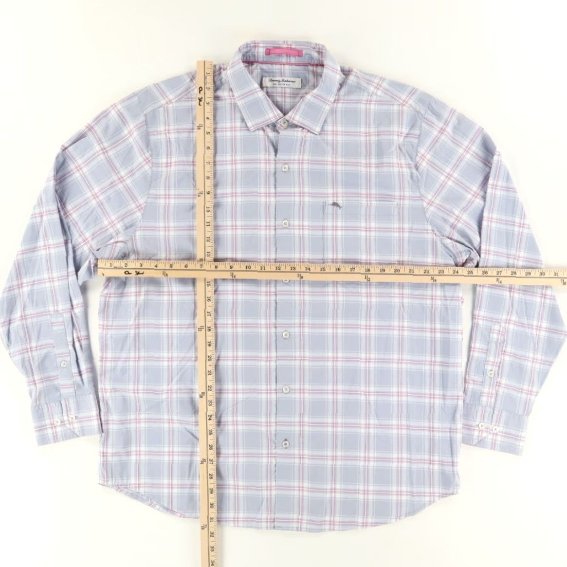 Tommy Bahama Tommy Bahama Shirt Nylon Plaid Button Up Gray XL Mens Siesta Key Performance Stretch Long Sleeve Size US XL / EU 56 / 4 - 3 Thumbnail