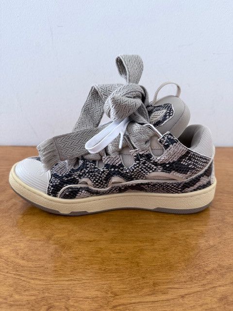 Lanvin Lanvin Curb Python Print Sneakers - Sz 44 Size US 11 / IT 41 - 4 Thumbnail