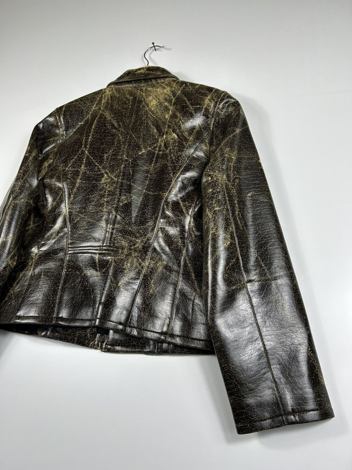 Designer × Vintage ⚡️Vintage Douceur Des Matieres Polyviny Zipper Cropped Jacket Size S / US 4 / IT 40 - 14 Thumbnail