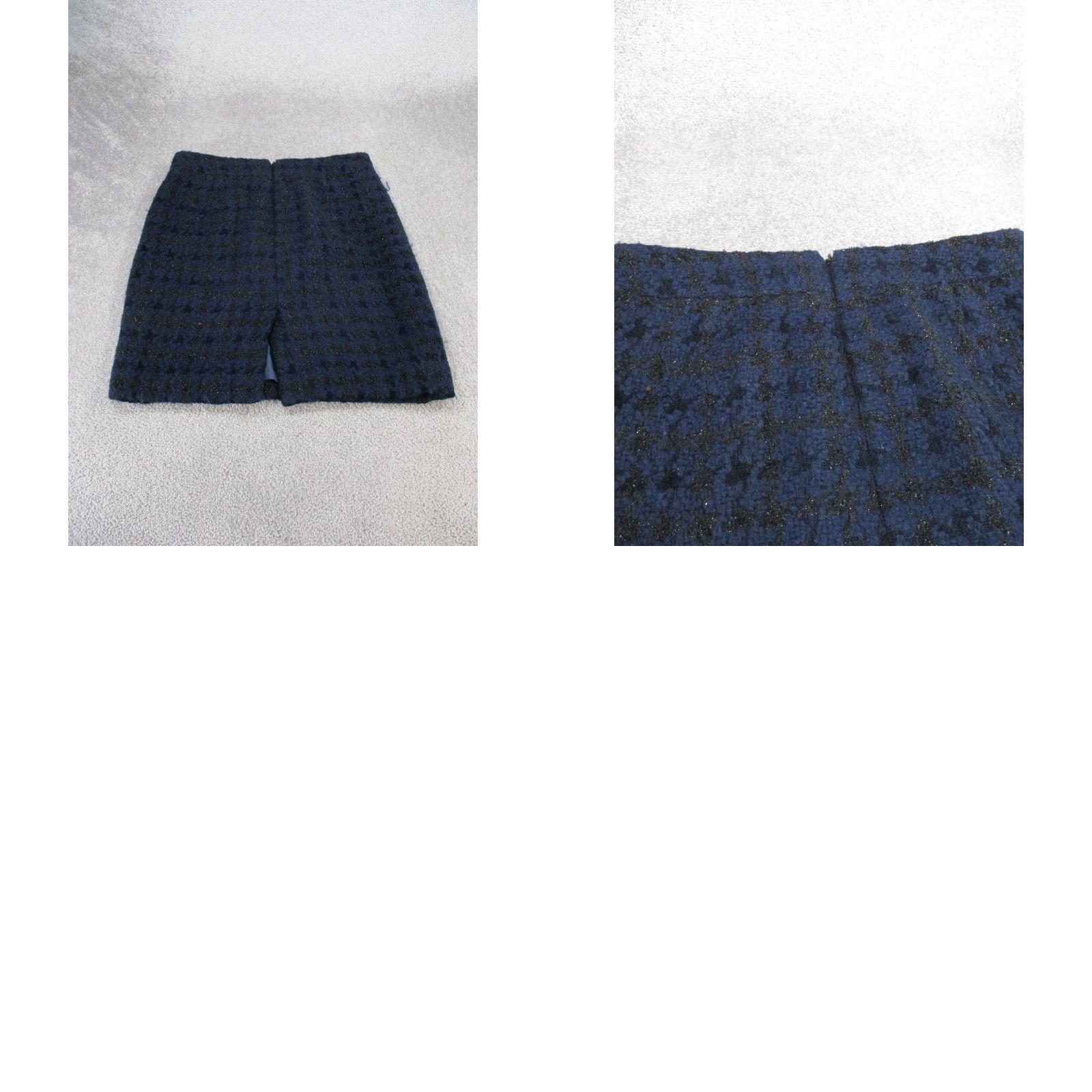 J.Crew J. Crew Skirt Womens 14 Dark Blue Black Glitter Wool Blend Straight Size 36" / US 14 / IT 50 - 8 Thumbnail