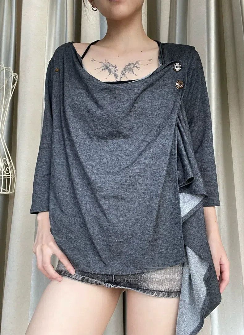 Vivienne Westwood Vivienne Westwood Asymmetric Cowl Neck Knit Top Size M / US 6-8 / IT 42-44 - 1 Thumbnail
