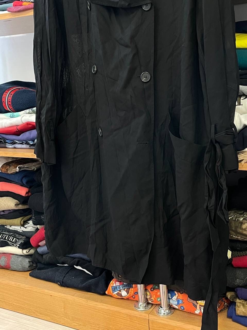 Allsaints Allsaints Avant Garde Basic Total Black Bria Trench Coat Size L / US 10 / IT 46 - 6 Thumbnail