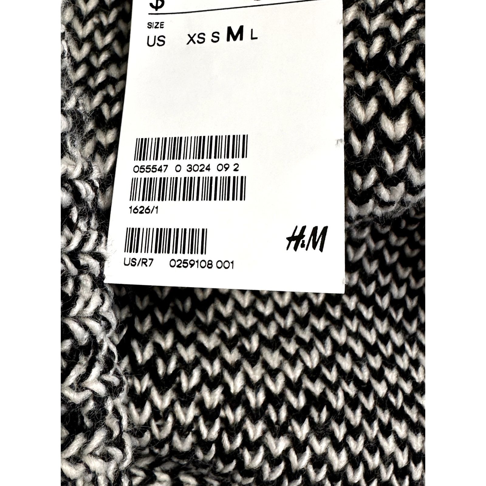 H&M H&M Oversized Cardigan Sweater Open Front Black Cream M NWT Size M / US 6-8 / IT 42-44 - 7 Thumbnail