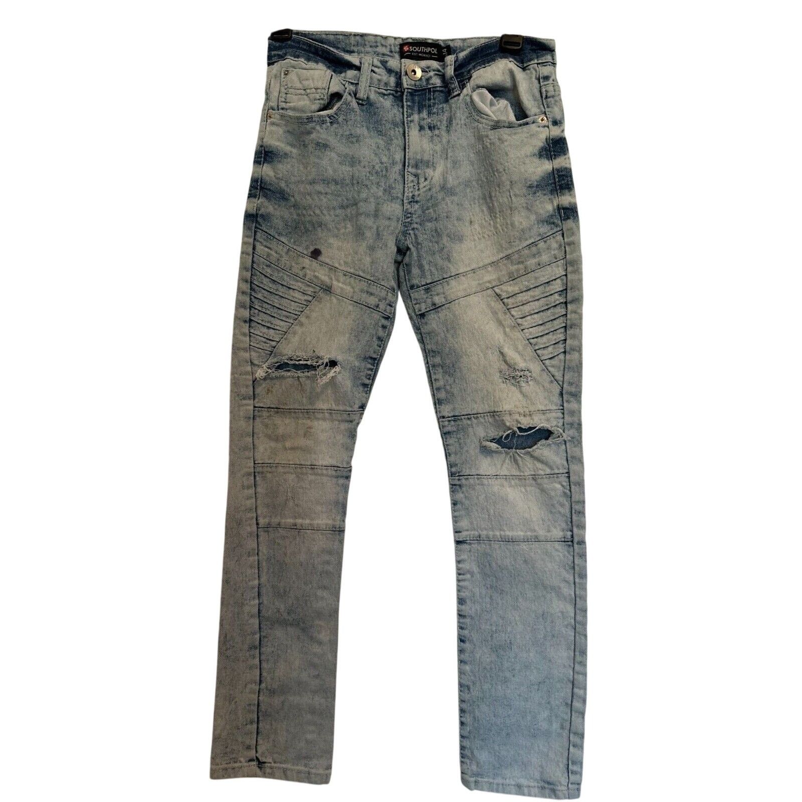 Southpole SOUTHPOLE Blue Sz14 Denim Jeans Distressed Streetwear Grunge Size 36" / US 14 / IT 50 - 1 Thumbnail