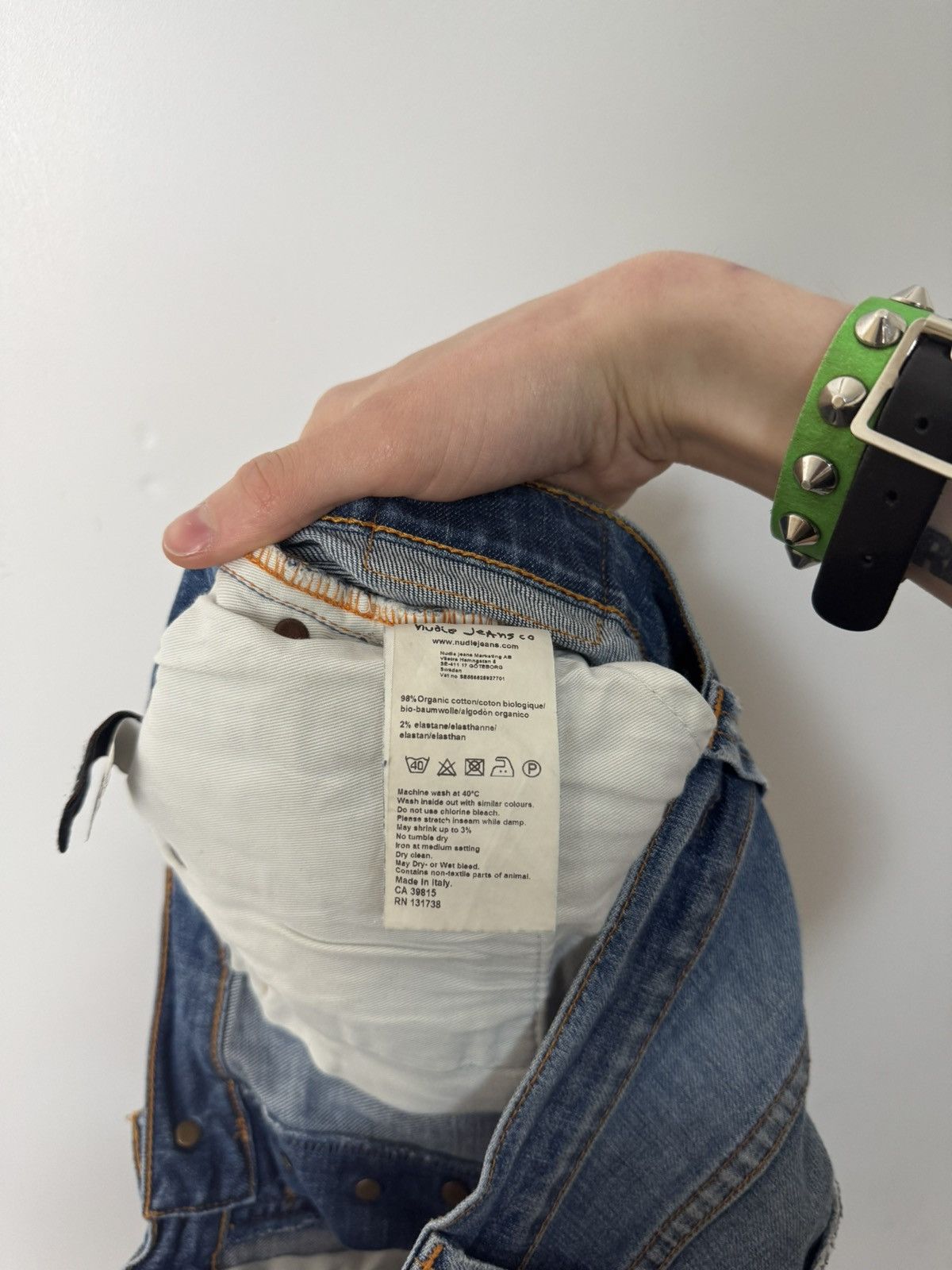 Nudie Jeans Nudie Jeans Long Inseam Slim Distressed Jeans Made in Italy Size US 30 / EU 46 - 13 Thumbnail