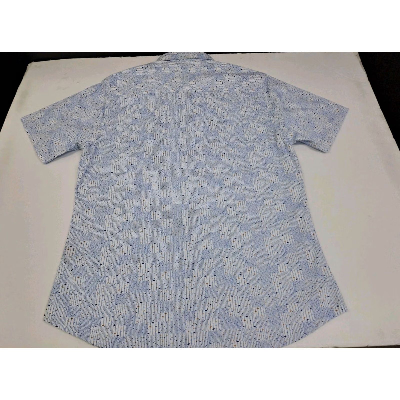 Vintage Smash Shirt Mens Medium Blue/White Short Sleeve Button Up NWT #7001 Size US M / EU 48-50 / 2 - 5 Thumbnail