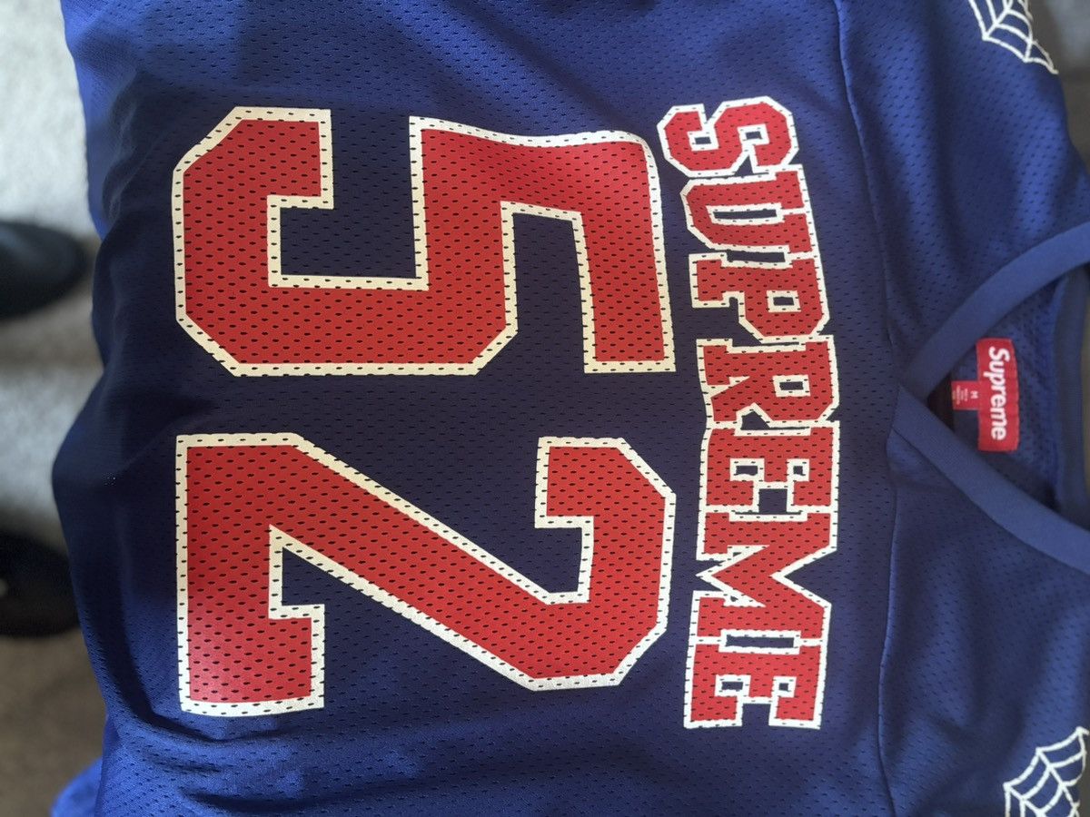 シャツ Supreme Spiderweb Football Jersey Navy S Supreme Spiderweb Football Jersey Navy Men's - SS24 - US