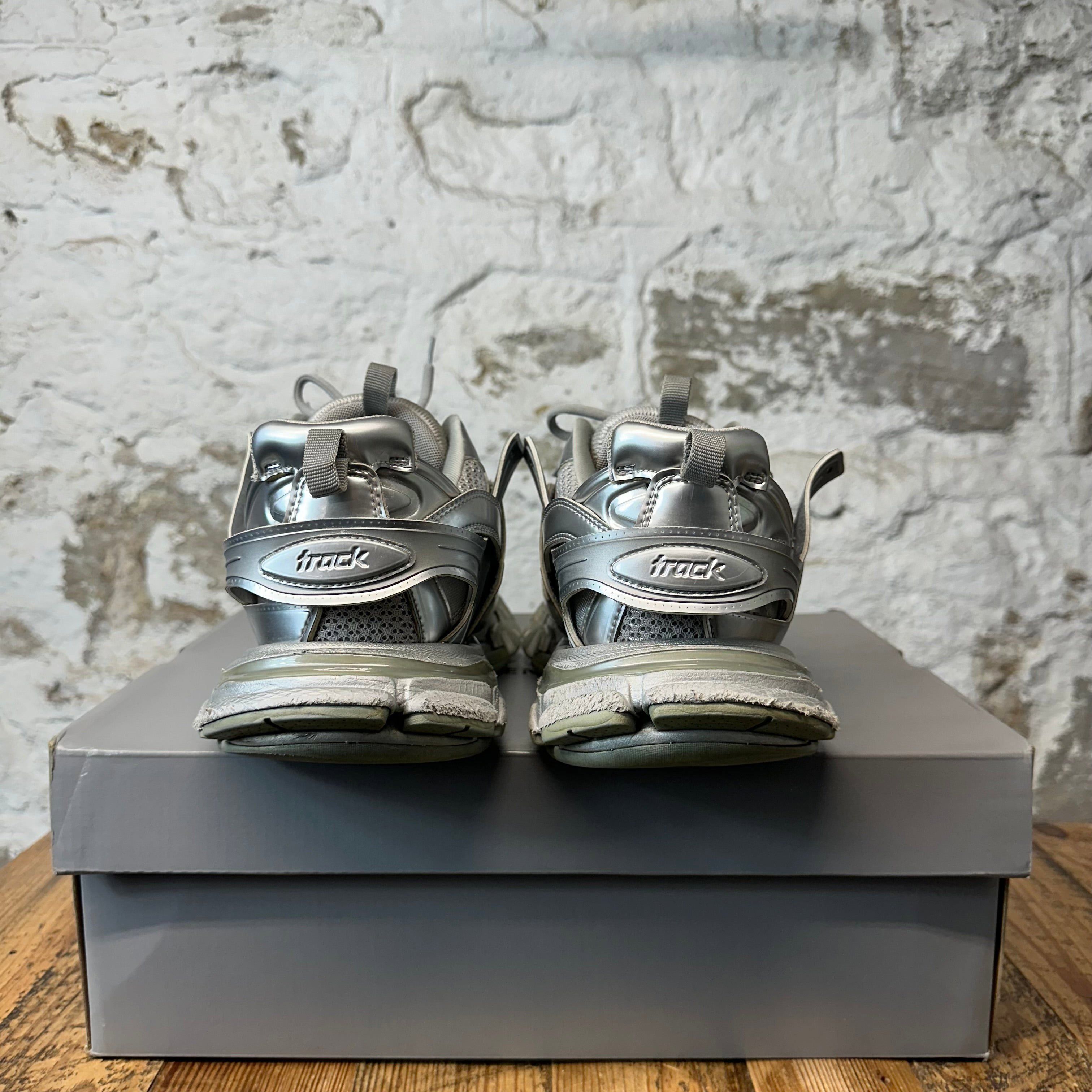 Balenciaga Balenciaga Track Runner Silver Sneaker Sz 11 (44) Size US 11 / EU 44 - 6 Thumbnail