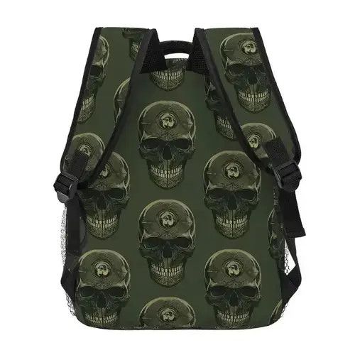 Japanese Brand Green Skulls Backpack Size ONE SIZE - 3 Thumbnail