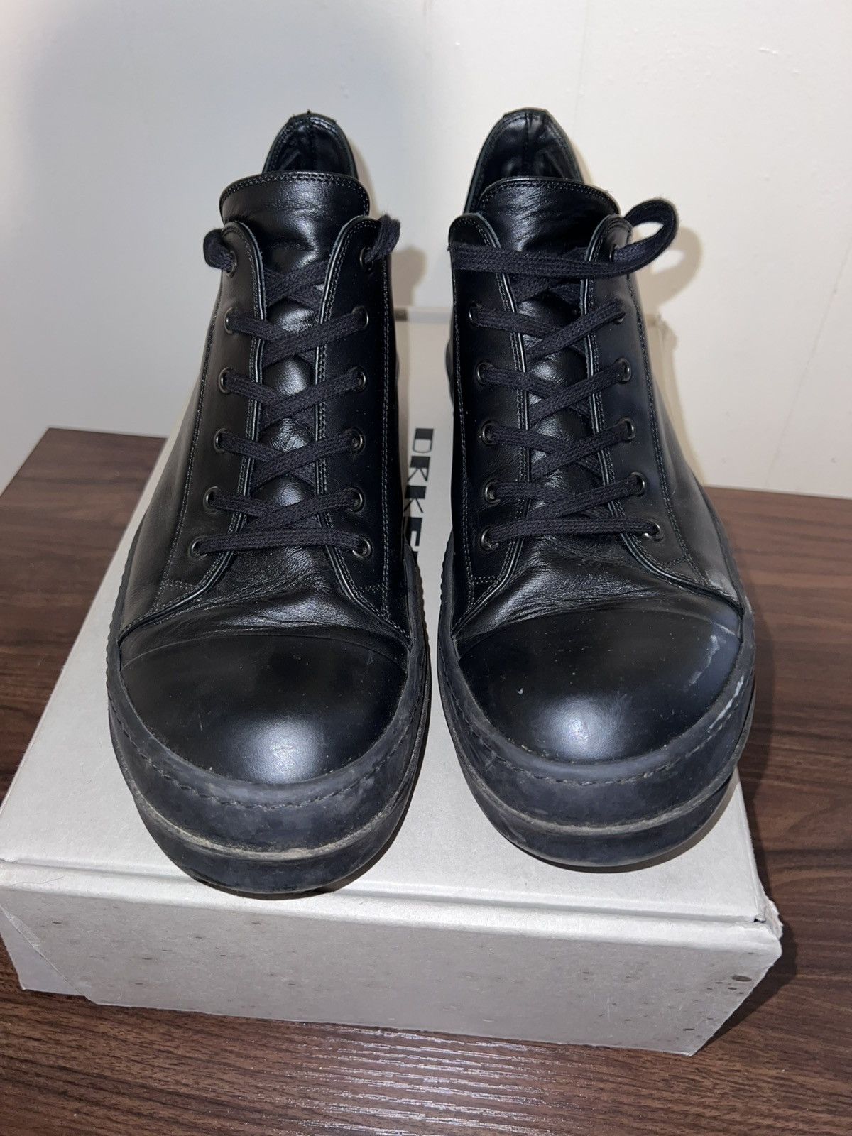 Rick Owens Triple Black Mainline Ramones Size US 12 / EU 45 - 2 Thumbnail