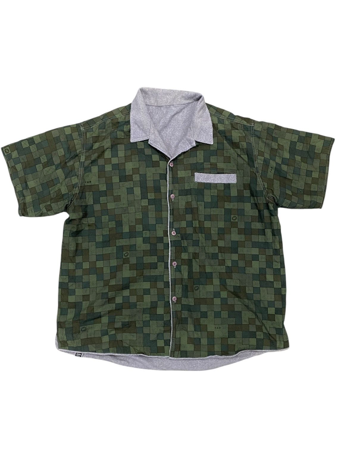 Japanese Brand 1990s TAR tokyo air runners Japan Camo check shirt Size US XL / EU 56 / 4 - 1 Thumbnail