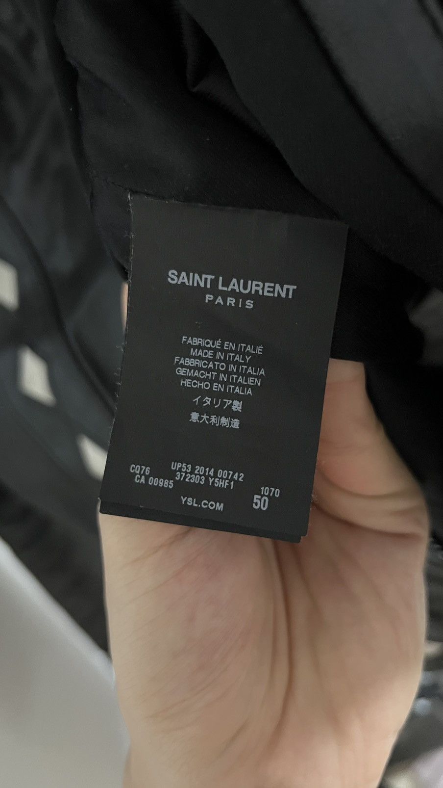 Saint Laurent Paris 14fw rare diamond-shaped cow leather jacket Size US M / EU 48-50 / 2 - 5 Thumbnail