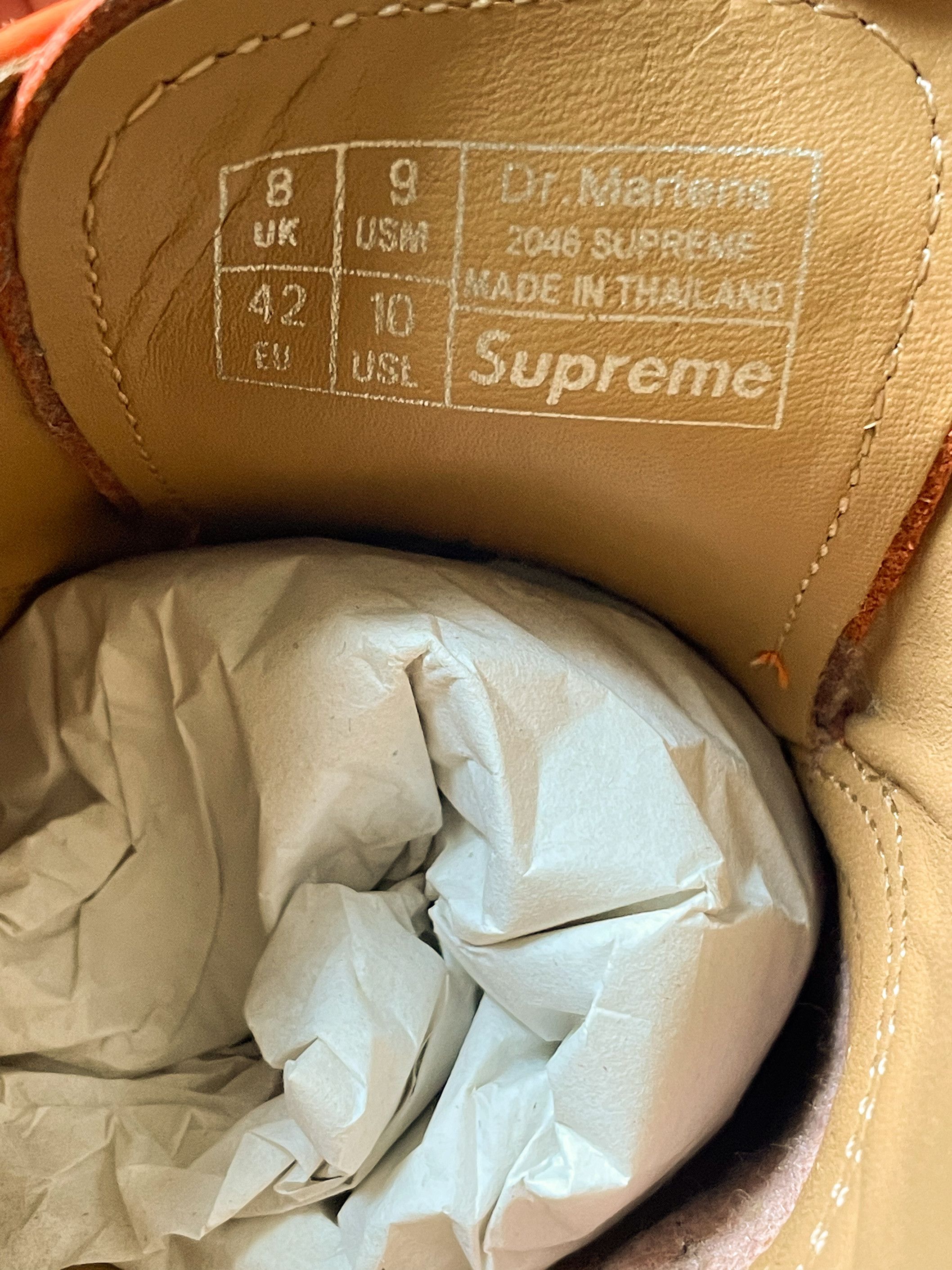 Dr. Martens × Supreme Supreme 2046 Doc Martens Orange Shoes Size 9M US Size US 9 / EU 42 - 7 Thumbnail