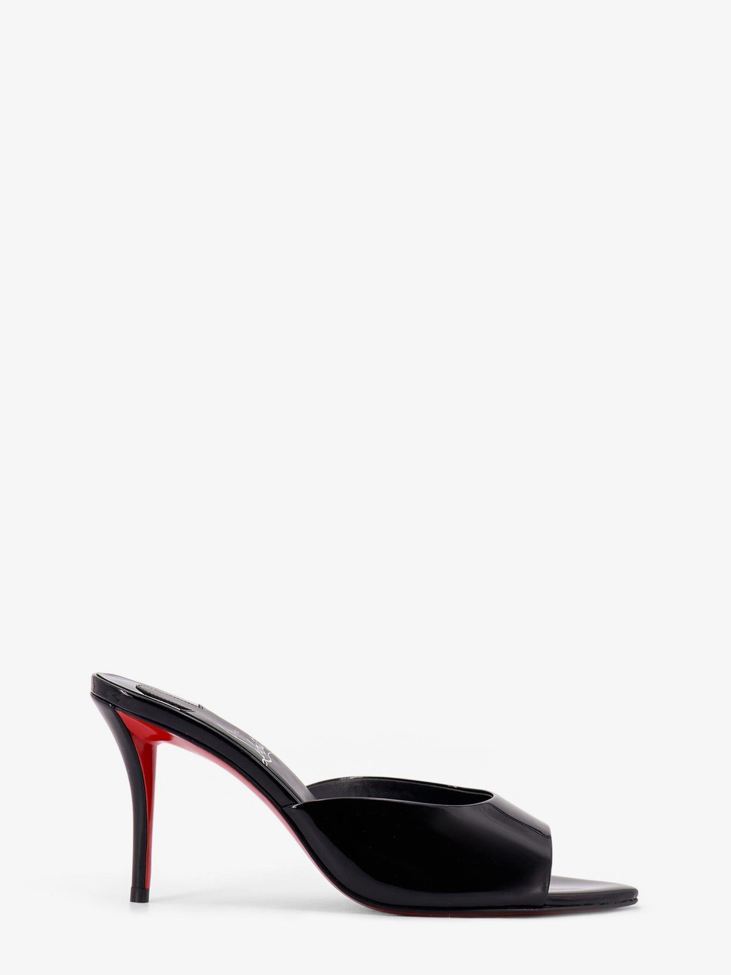 Christian Louboutin Miss Z Mule Shoes 80 Patent Leather Sandals, Women's (Size 9)