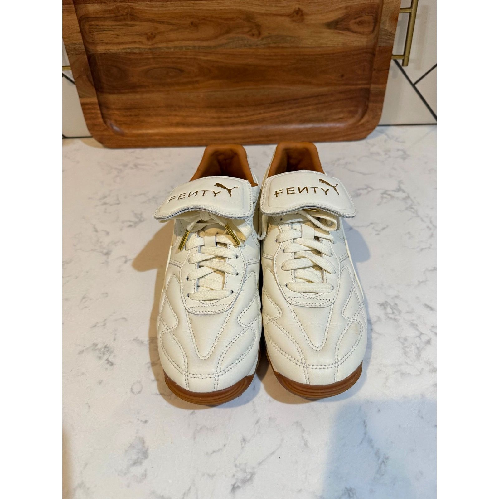 Fenty PUMA x Fenty Avanti Sneakers Cream White Leather size 9.5 Size US 9.5 / IT 39.5 - 2 Thumbnail