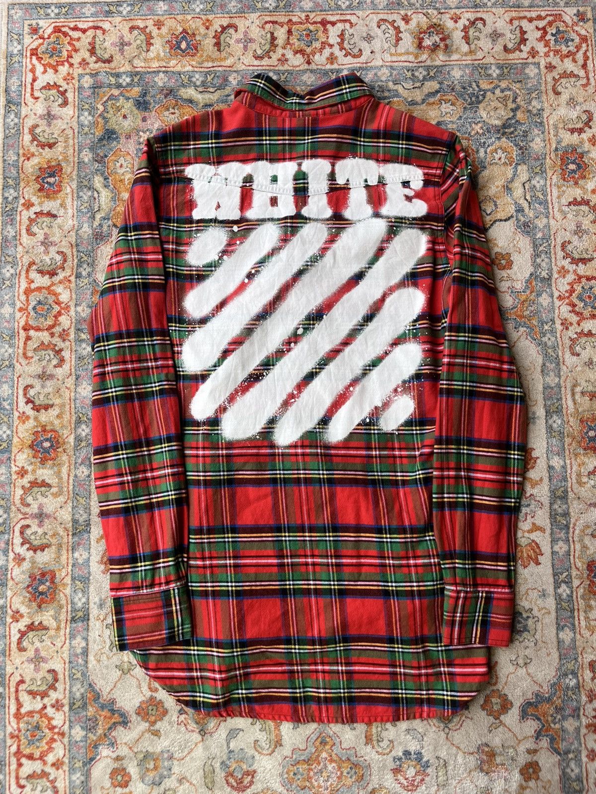 Off-White Off-White Spray Paint Flannel Shirt Size US XS / EU 42 / 0 - 1 Thumbnail