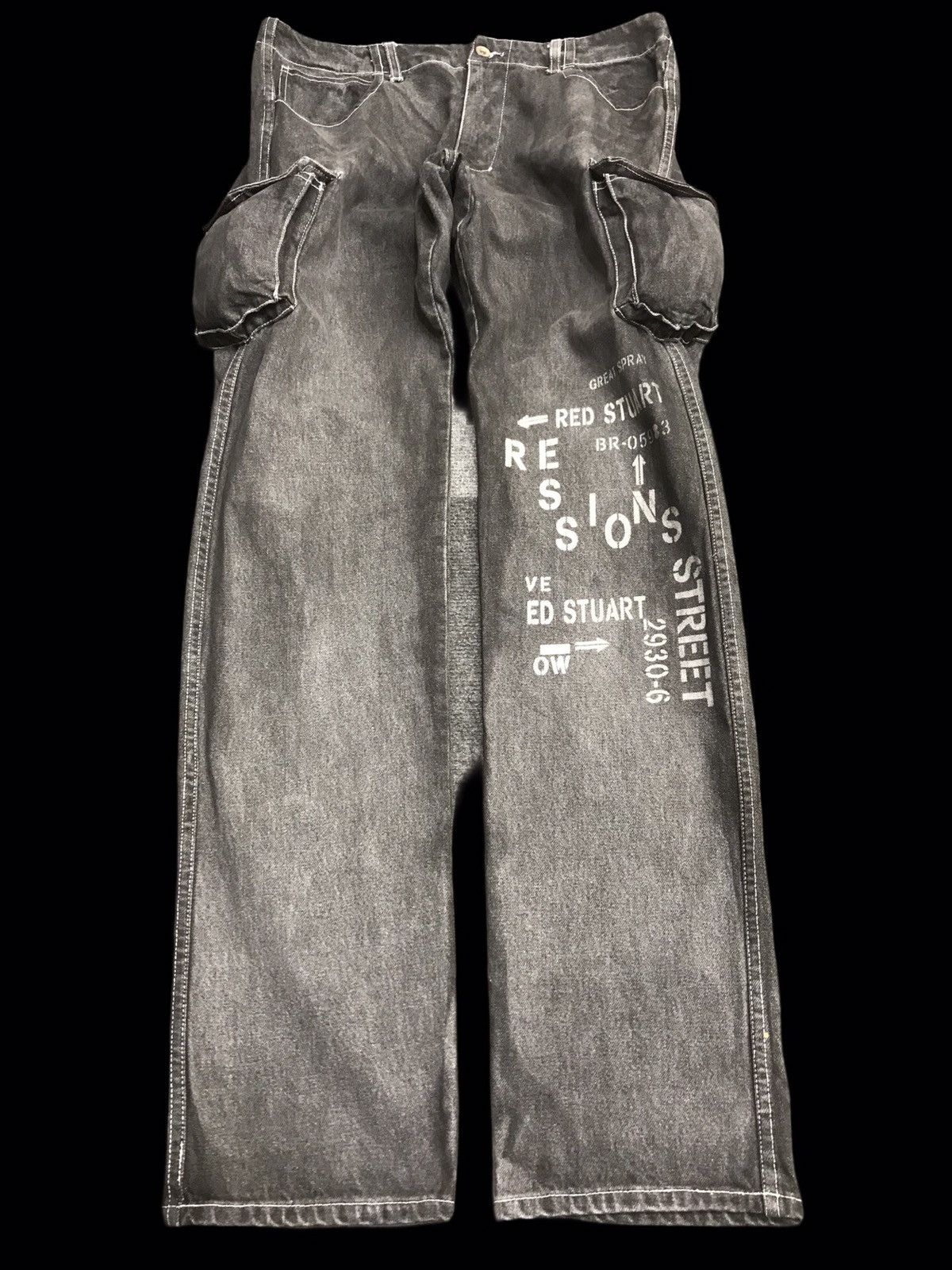 Japanese Brand 💥ARCHIVAL💥RED STUART Rare 3D Pockets Cargo Denim F65 Size US 34 / EU 50 - 1 Thumbnail