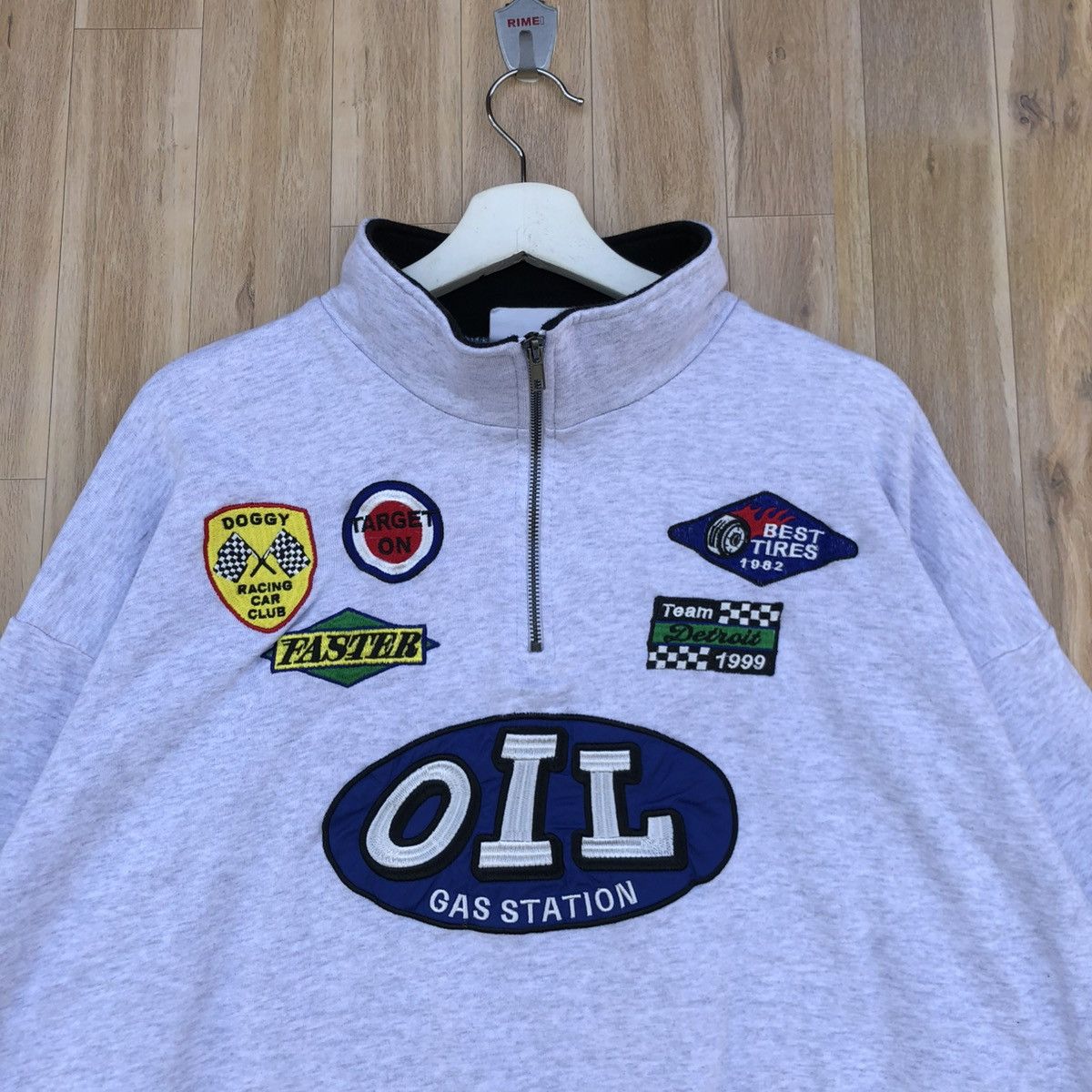 Vintage Vintage Oil Station Half Zipper Pullover Size US L / EU 52-54 / 3 - 3 Thumbnail