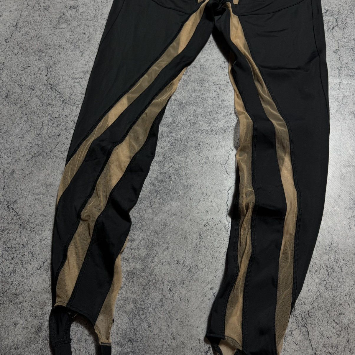 H&M × Mugler Rare Mugler H&M Mesh Panel Stirrup Leggings Size 34" / US 12 / IT 48 - 4 Thumbnail