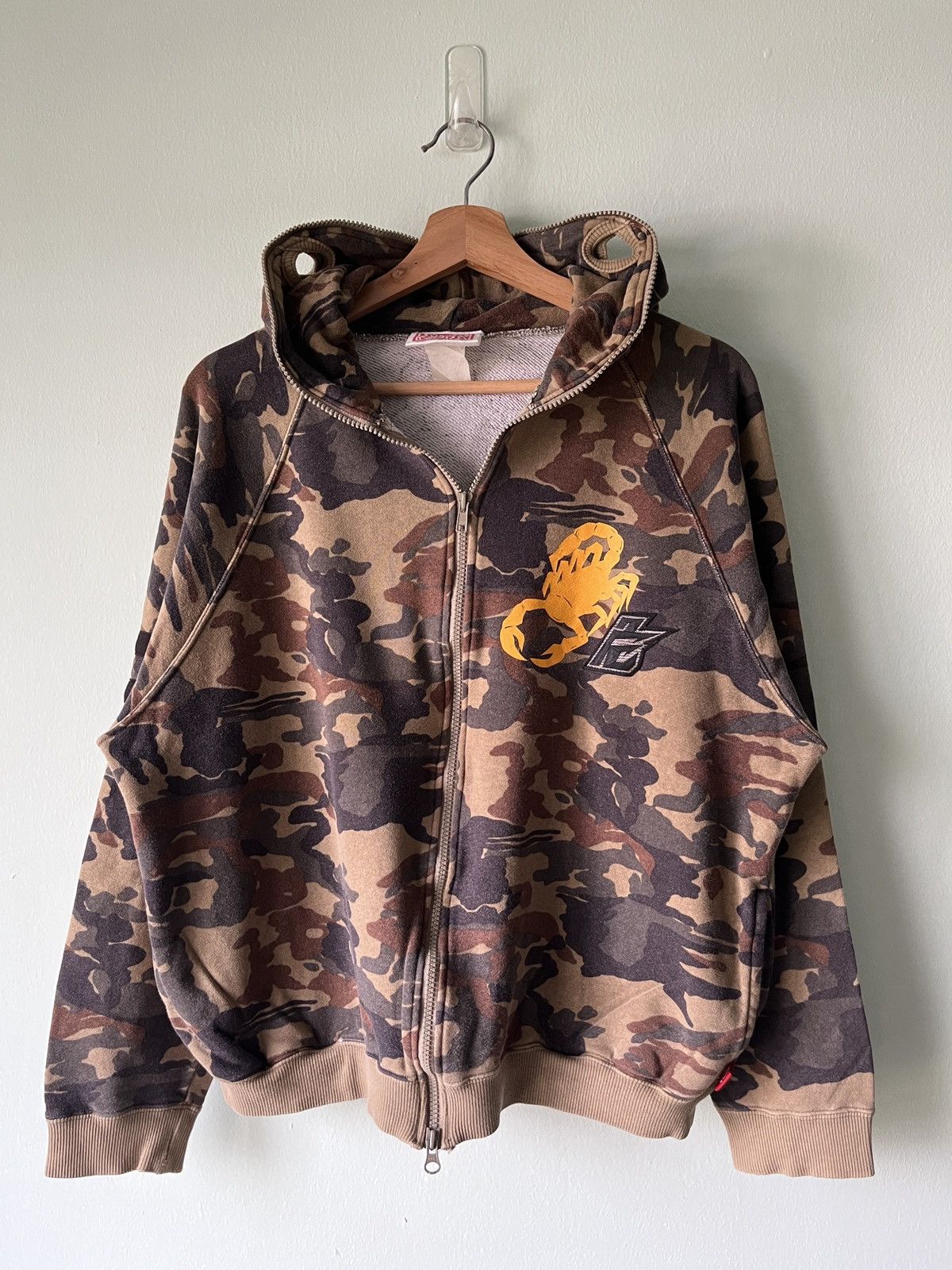 Japanese Brand Punk Drunker Camo Hoodie Size US M / EU 48-50 / 2 - 2 Thumbnail