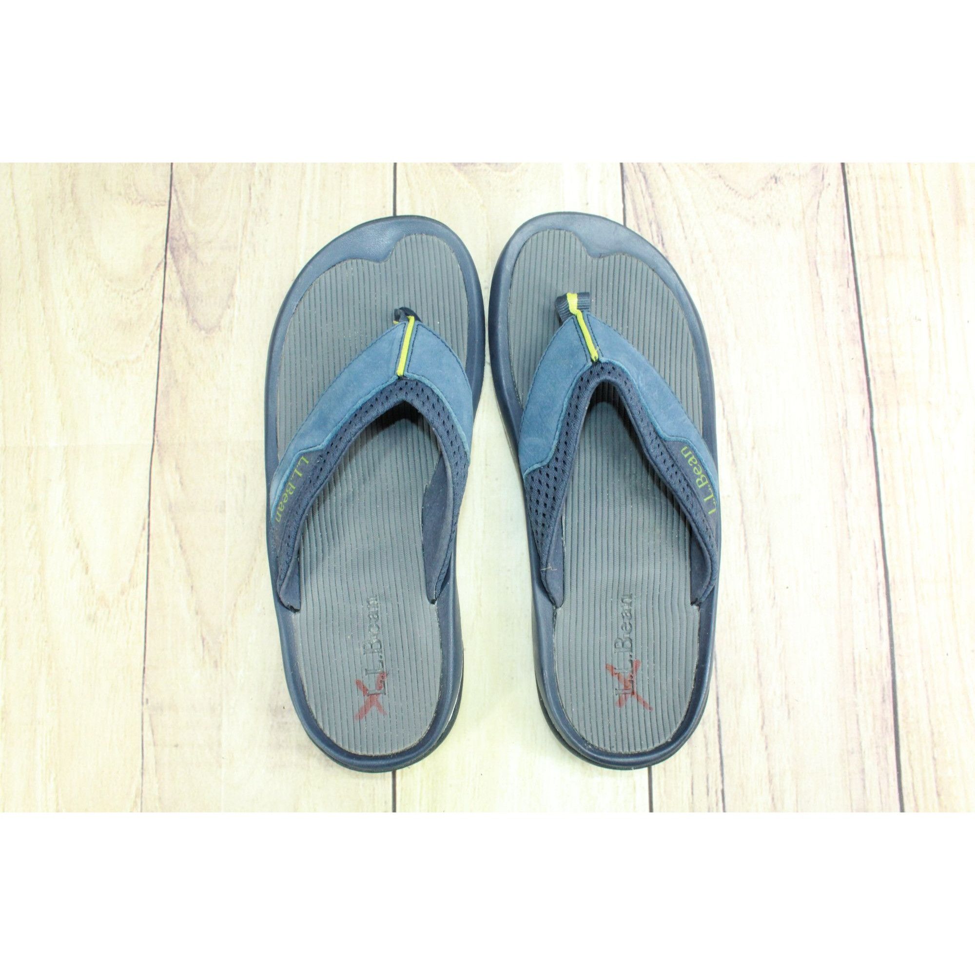 L.L. Bean × Leather LL Bean Swift River Men's Perforated Athletic Flip-Flops Size US 9 / EU 42 - 7 Thumbnail