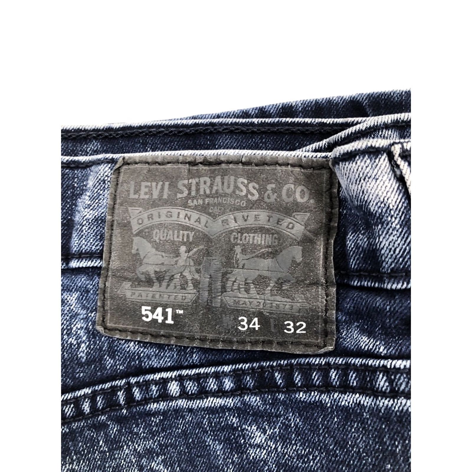 Levi's Levi's 541 Jeans Men Regular 34 30 Blue Denim Dark 5-Pocket Stretch Straight Size US 34 / EU 50 - 2 Thumbnail