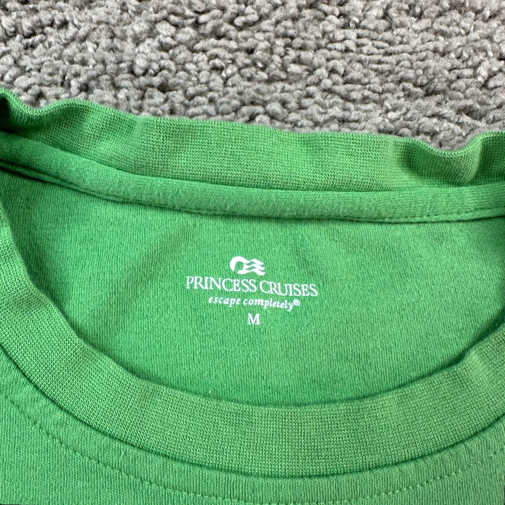 Vintage Princess Cruises Shirt Womens Medium Green Caribbean Embroidered Pina Colada Size M / US 6-8 / IT 42-44 - 4 Thumbnail