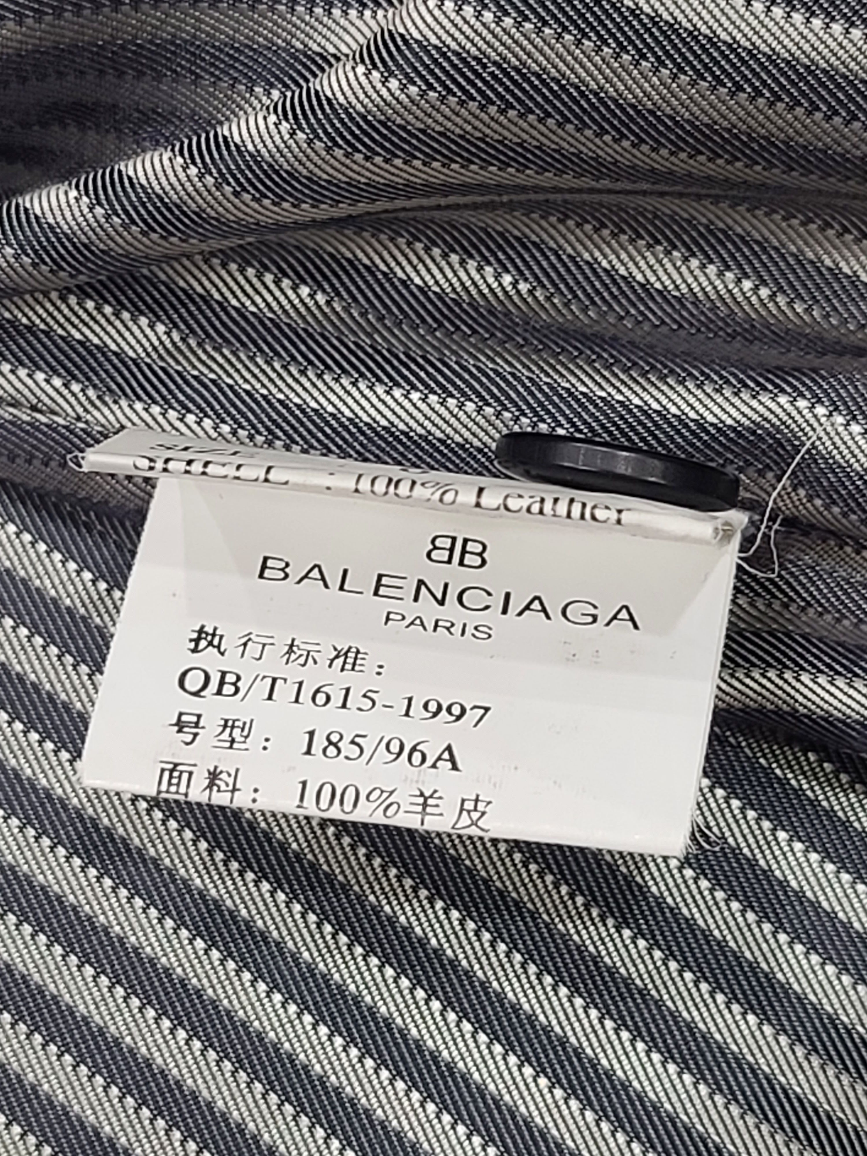 Balenciaga Vintage Balenciaga Leather Jacket Size 6 Size US XL / EU 56 / 4 - 13 Thumbnail
