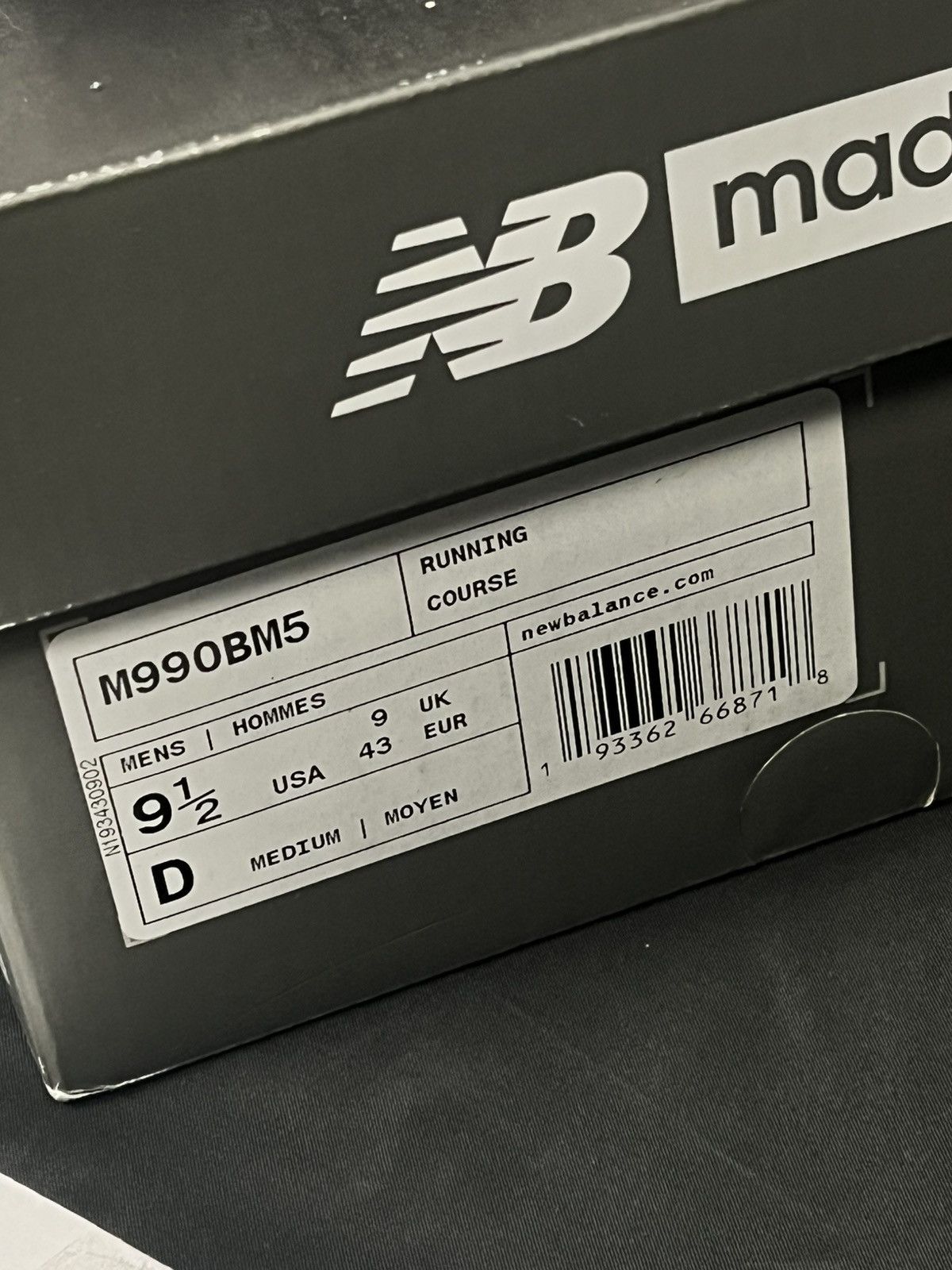 New Balance New balance 990 grey made in USA 990v5 black 990bm5 Size US 9.5 / EU 42-43 - 17 Thumbnail