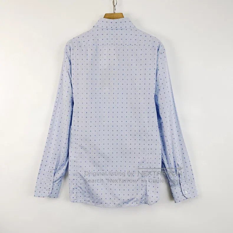 Gucci Gucci Light blue lapel embroidered G logo long-sleeved shi Size US XS / EU 42 / 0 - 2 Thumbnail