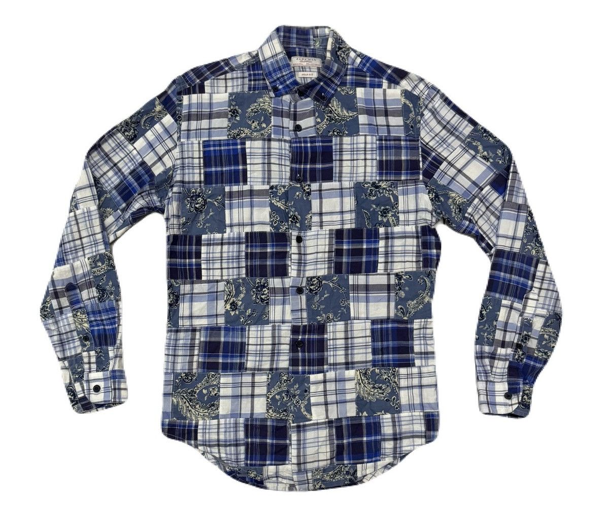Zara ZARA Patchwork Button Ups Shirt Size US S / EU 44-46 / 1 - 1 Thumbnail