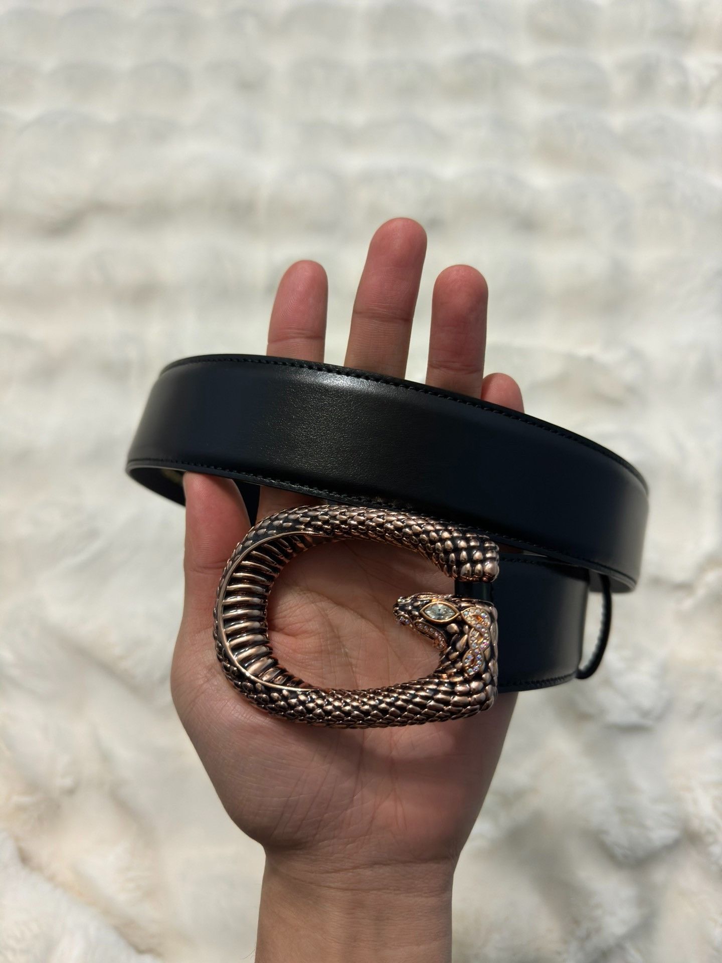Gucci Gucci's new diamond-encrusted snake head belt Size ONE SIZE - 1 Thumbnail