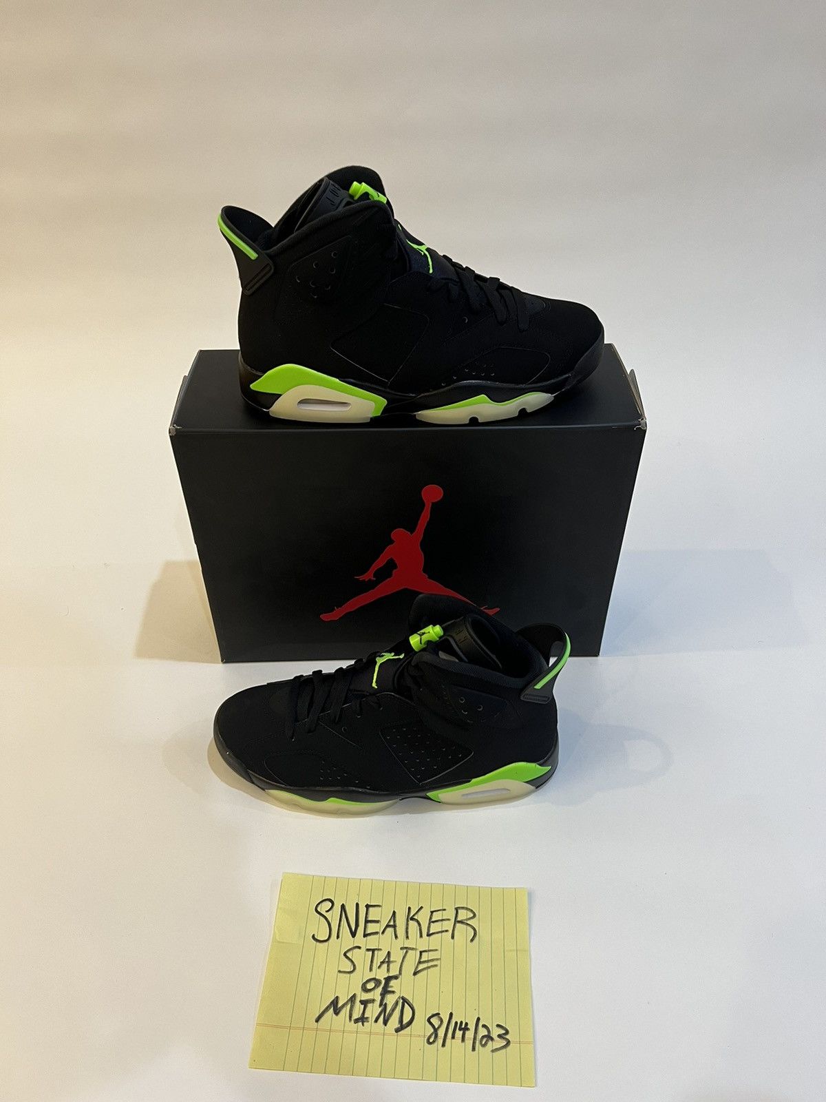Jordan Brand NEW Air Jordan 6 Retro Black Electric Green Size 8.5 Grailed