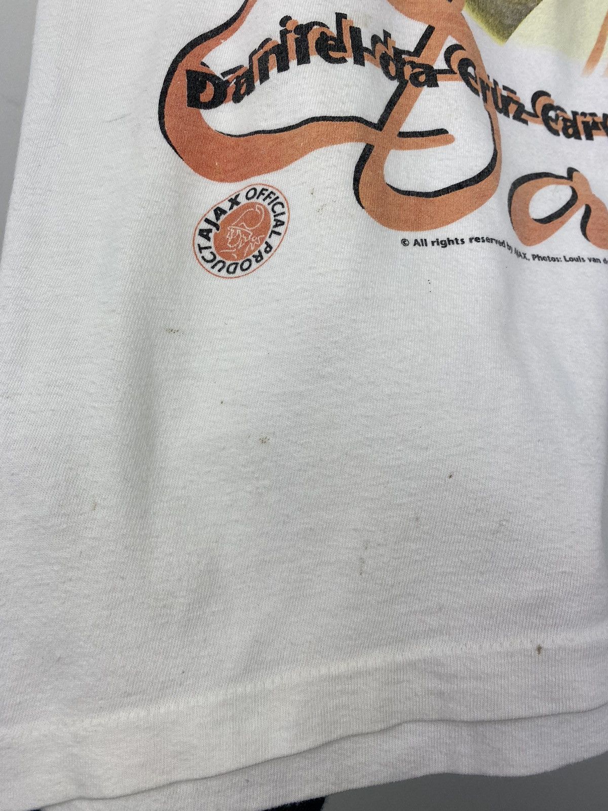 Vintage Vintage Ajax Dani da Cruz Carvalho Soccer T Shirt PSG Milan Size US M / EU 48-50 / 2 - 5 Thumbnail