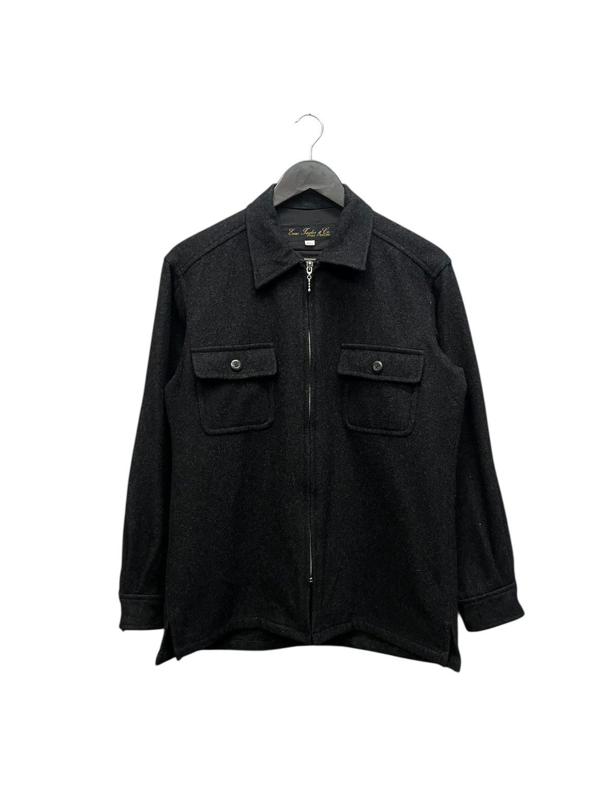 Japanese Brand Euro Taylor & Co Wool Zipper Jacket Size US M / EU 48-50 / 2 - 1 Thumbnail